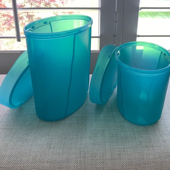 Tupperware Impressions oval slim storage canisters - Picture 1 of 11